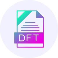 DFT Format Solid Icon Minimal Gradient Style vector