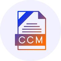 CCM Format Solid Icon Minimal Gradient Style vector