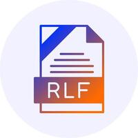 RLF Format Solid Icon Minimal Gradient Style vector