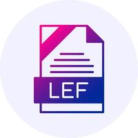 LEF Format Solid Icon Minimal Gradient Style vector
