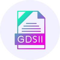 GDSII Format Solid Icon Minimal Gradient Style vector