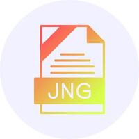 JNG Format Solid Icon Minimal Gradient Style vector