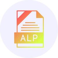 ALP Format Solid Icon Minimal Gradient Style vector