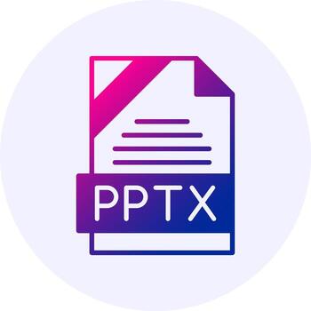 PPTX Format Solid Icon Minimal Gradient Style Design vector