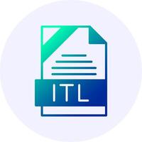 ITL Format Solid Icon Minimal Gradient Style vector