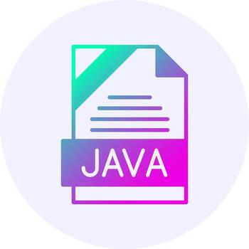Java formato sólido icono mínimo degradado estilo vector