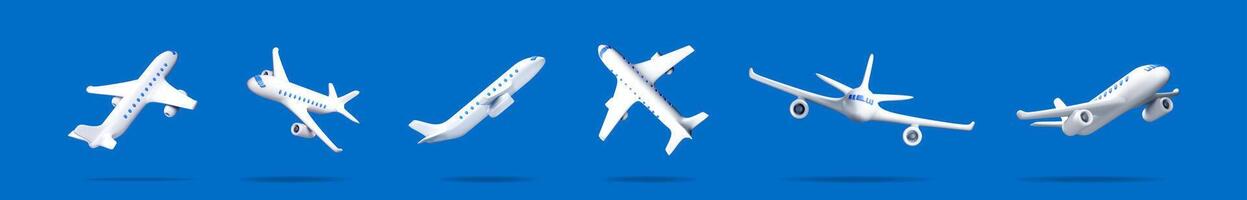 Illustration of different aircraft types vector