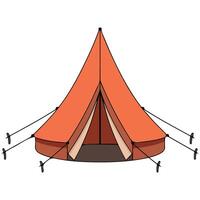 cute desert tent illustration bedouin style home isolated illustration vector
