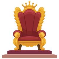 ornate king seat with luxurious design isolated illustration on white background vector
