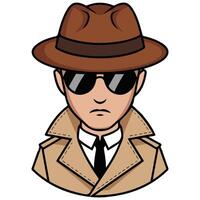 sleuth sketch isolated illustration on white background vector