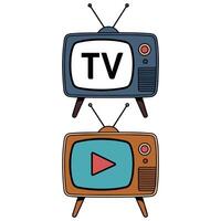 modern smart tv silhouettes on white background isolated illustration vector