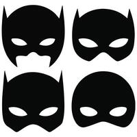 carnival mask icon set design isolated illustration on white background vector