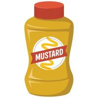 cute funny mustard character isolated illustration on white background vector
