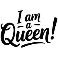 i am the queen with crown isolated on white background vector