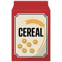cereal box illustration isolated on white vector