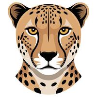 leopard face icon isolated on white background vector