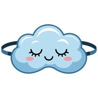 sleeping mask with stars and dream clouds isolated white background vector