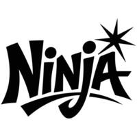 Ninja warrior with sword and headband isolated white background vector