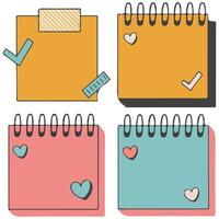 Tape shaped notes for design isolated white background vector