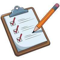 Person taking survey with pencil isolated white background vector