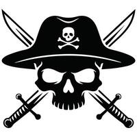 Skull emblem with bone background isolated white background vector