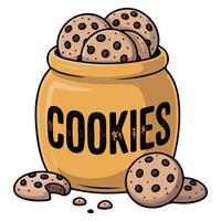 Assorted cookies with sprinkles set isolated white background vector