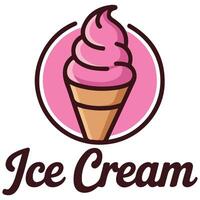 Ice cream shop logo designs set isolated white background vector