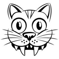 Battle cat with fish tail isolated white background vector