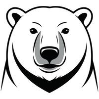 Polar bear logo templates set isolated white background vector