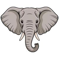 Elephant face mask for selfies isolated white background vector