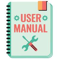 Instruction manual book icon isolated white background vector