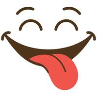 Mouth with tongue sticking out isolated white background vector