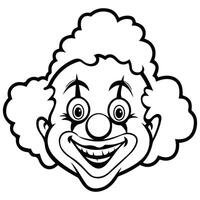 Clown mask in wig isolated white background vector