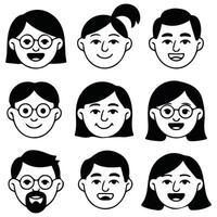 Anxiety depression emotions set isolated white background vector