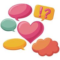Speech bubbles headlines set isolated white background vector