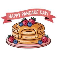 Pancake day banner flags isolated white background vector
