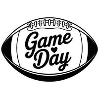 Game day logo typography isolated white background vector