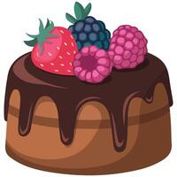 Party cake collection set isolated white background vector