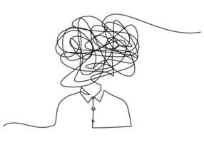 Problem to Idea Bulb One Line Drawing for Creative Thinking vector