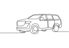Sport Car Continuous Line Drawing for Auto Enthusiast Art vector