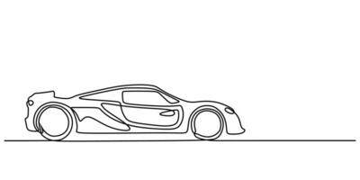 Supercar Continuous Line Drawing for Electric Tech and Future Mobility vector