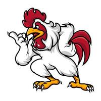 Chicken Character with Bold Gesture vector