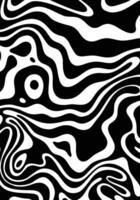 Black and white monochrome oil wavy liquid melted marble pattern texture background layout copy space print art ediable vector