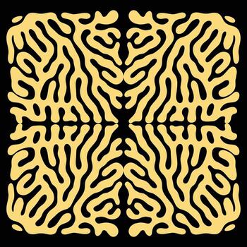 Abstract fluid biological path symmetrical pattern background texture layout fabric textile print art wallpaper editable vector