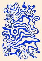Abstract liquid acid blue marble poster pattern wave background layout banner copy space illustration textile print art vector