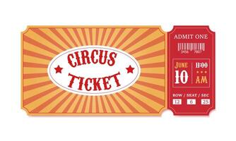 Retro Circus Ticket Stub vector