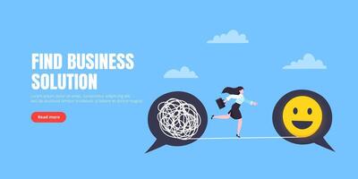 Understanding problem solution simplify challenge business people concept. vector