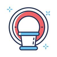 Get a glimpse of this outline style mri machine icon vector