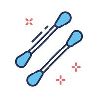 A well crafted linear icon for cotton swabs vector