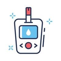 A premium outline style icon for glucometer reading screen vector